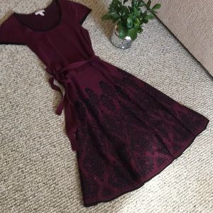 db Little Cap sleeve sweater dress with Paisley